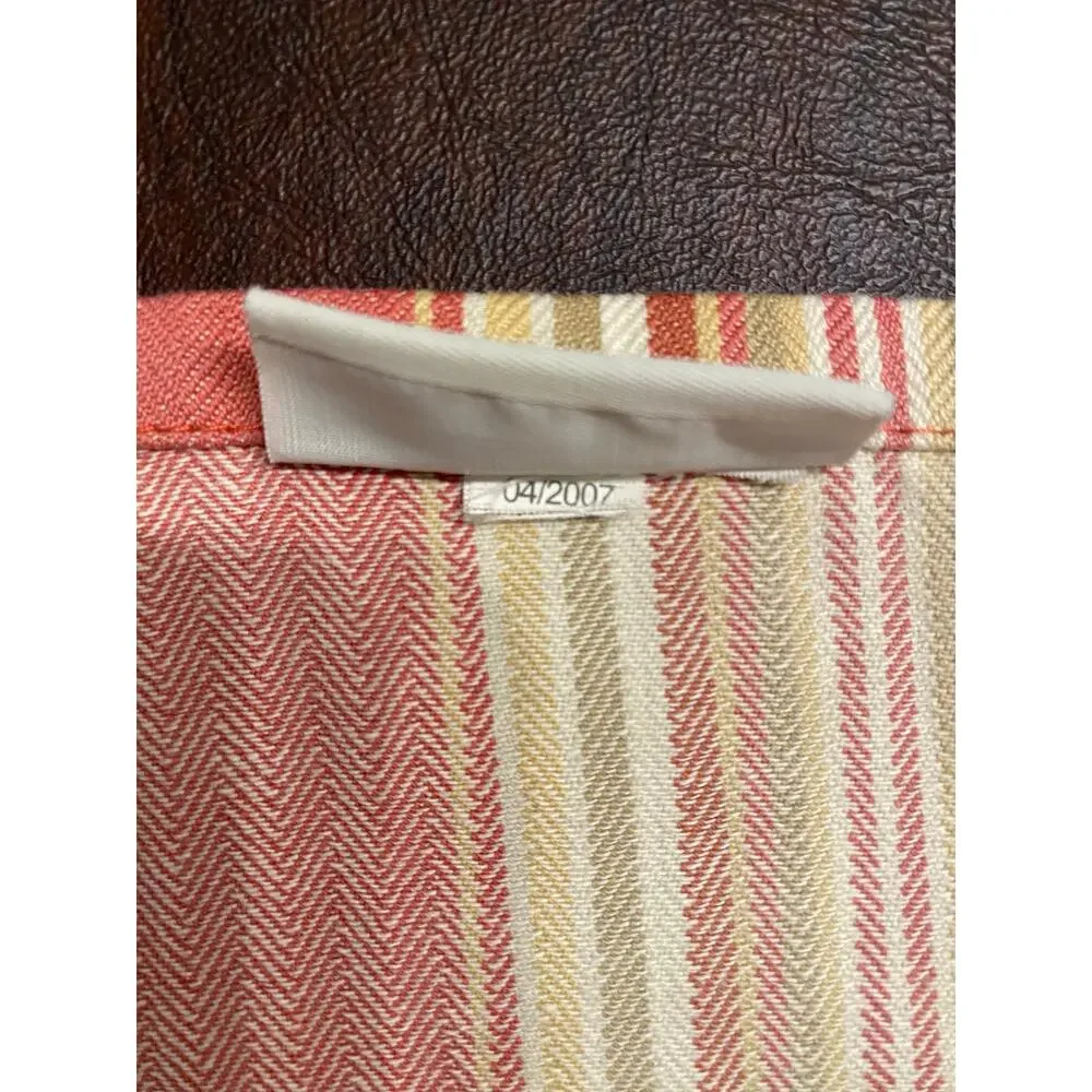 Pottery Barn Morgan Red Striped Cafe Valance Set of 2 44x13 Classic Y2K‎